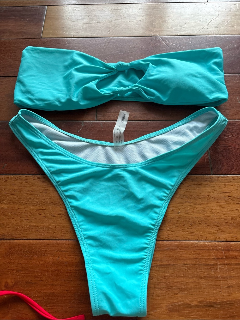 SHEIN Turquoise Bandeau Bikini Set